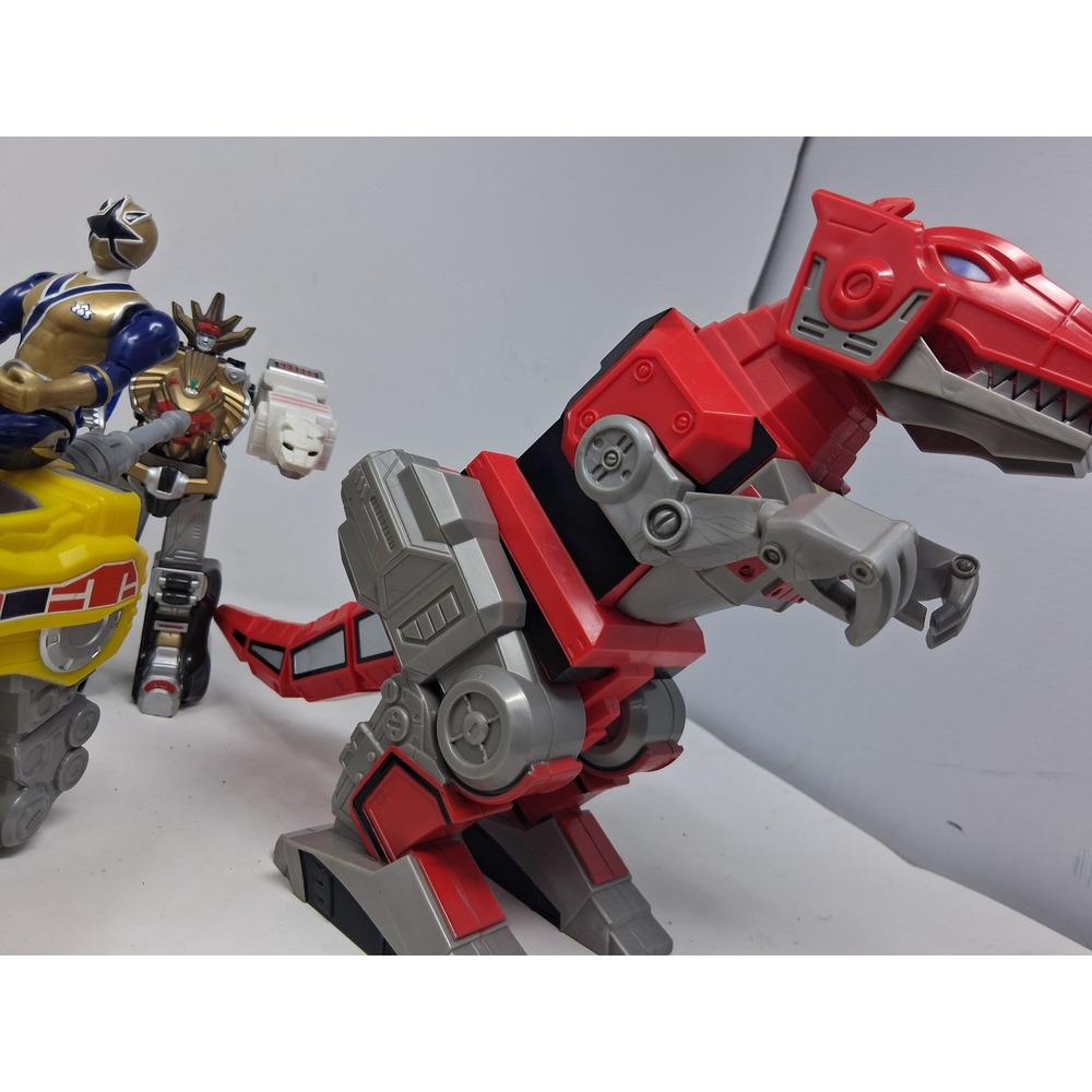 Power Rangers Lot Gold Samurai Ranger Wild Force Megazord Zord Figures - Picture 14 of 16